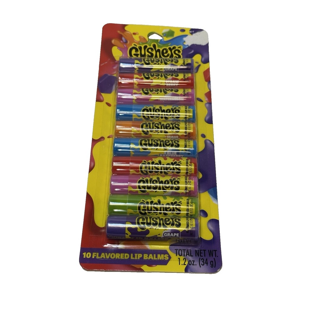 10‎ FLAVORED LIP BALMS GUSHERS taste beauty